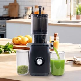 Cold juicer, chewable juicer, wide feeding trough for easy cleaning, suitable for whole vegetables and fruits (Color: Black) Cold juicer, chewable juicer, wide feeding trough for easy cleaning, suitable for whole vegetables and fruits (Color: Black)