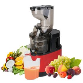 Cold Press Juicer Machine 300W Electric Slow Masticating Juicer for Whole Vegetable and Fruit with Reverse Function 2 Containers Cleaning Brush Clear (Color: Red) Cold Press Juicer Machine 300W Electric Slow Masticating Juicer for Whole Vegetable and Fruit with Reverse Function 2 Containers Cleaning Brush Clear (Color: Red)